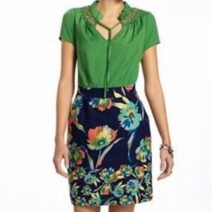 Tabitha Anthropologie Elland Floral Tie Neck Sheath Dress Size 8 📦